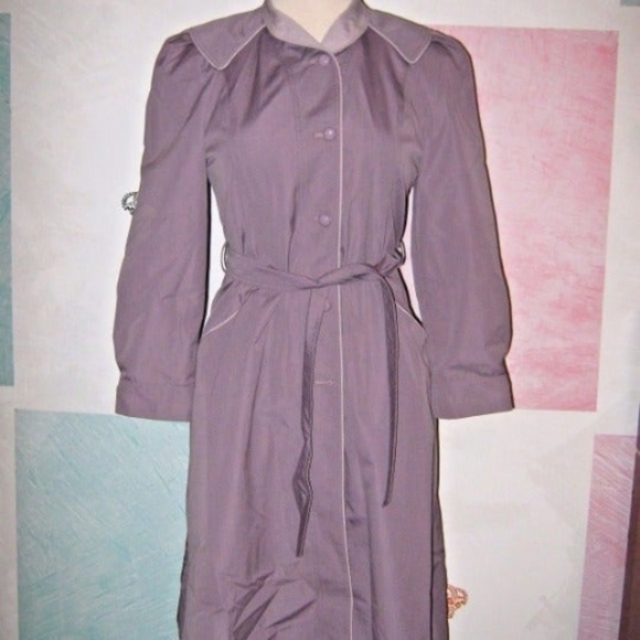 J. GALLERY Jackets & Blazers - 2 Tone Purple Belted Long Button Trench Coat 12/13